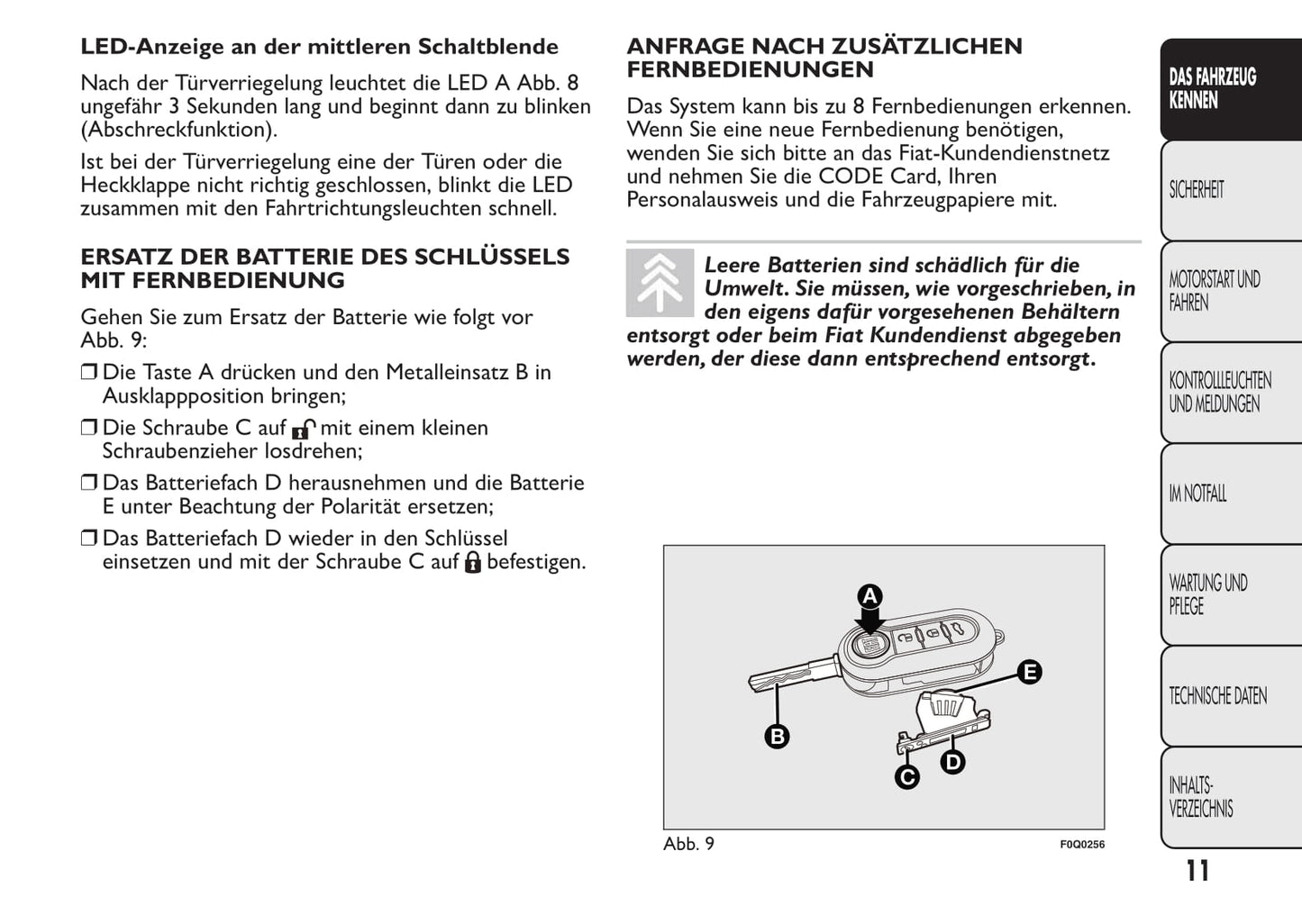 2013-2014 Fiat Bravo Bedienungsanleitung | Deutsch