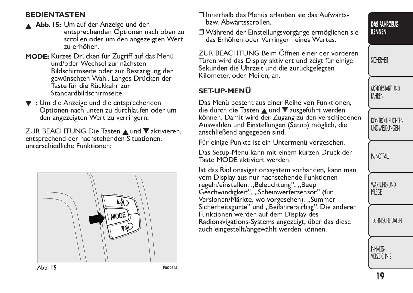2013-2014 Fiat Bravo Bedienungsanleitung | Deutsch