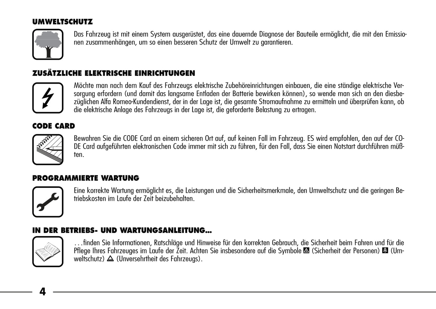 2003-2007 Alfa Romeo 166 Owner's Manual | German