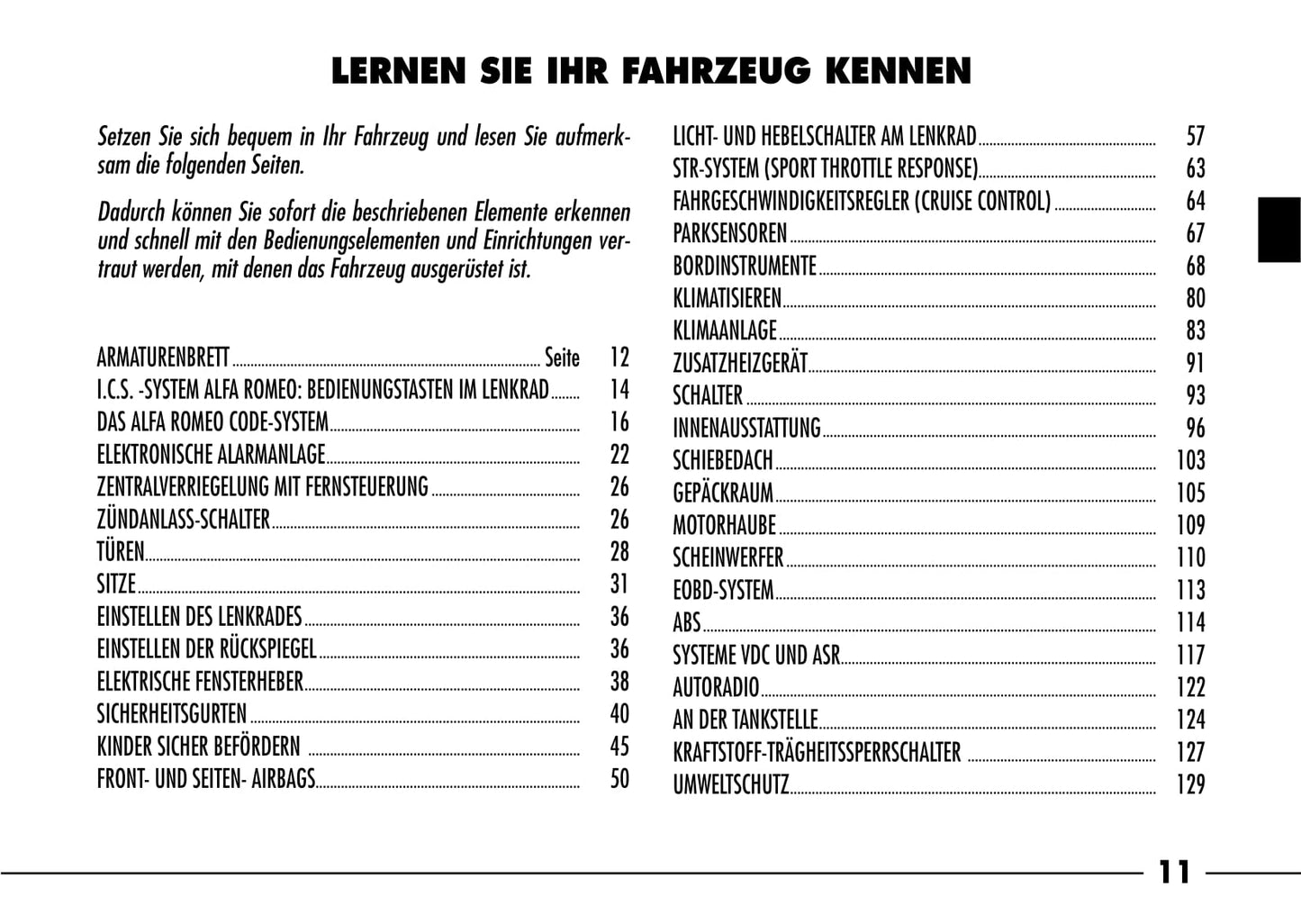 2003-2007 Alfa Romeo 166 Owner's Manual | German