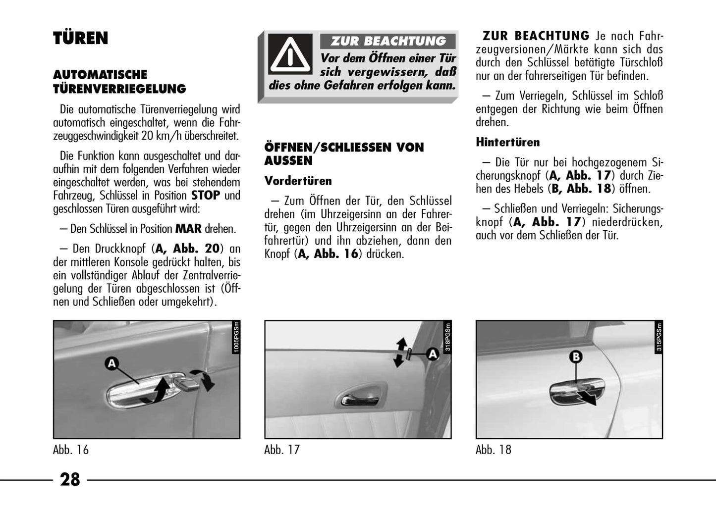 2003-2007 Alfa Romeo 166 Owner's Manual | German