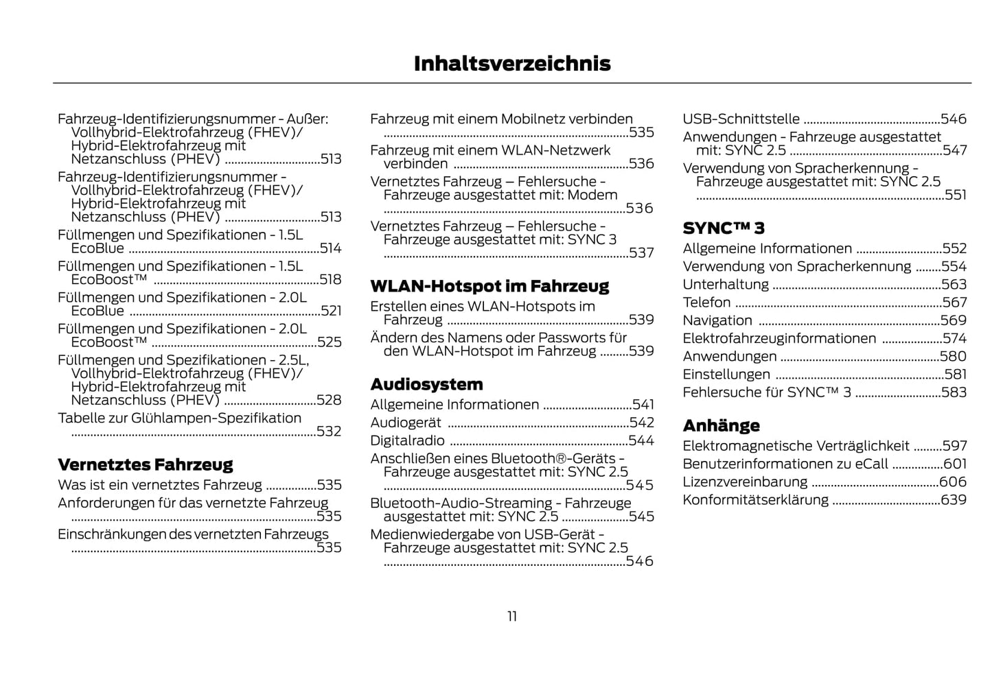 2021-2022 Ford Kuga Vignale Bedienungsanleitung | Deutsch