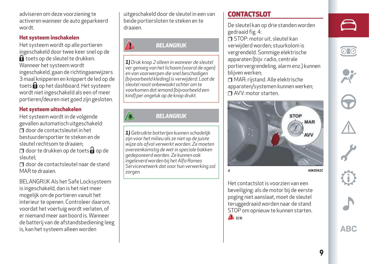 2016-2023 Alfa Romeo Giulietta Manuel du propriétaire | Néerlandais