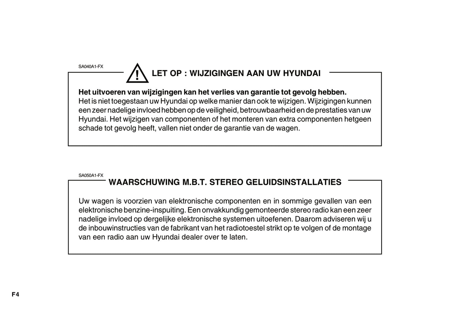2008-2009 Hyundai Santa Fe Owner's Manual | Dutch