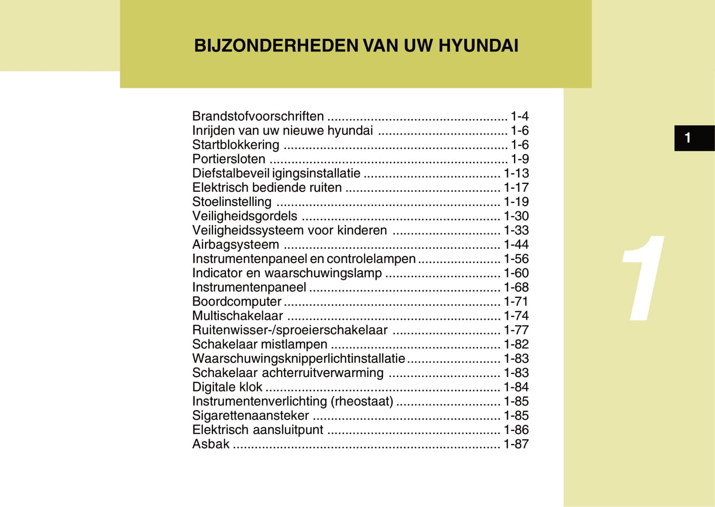 2008-2009 Hyundai Santa Fe Owner's Manual | Dutch