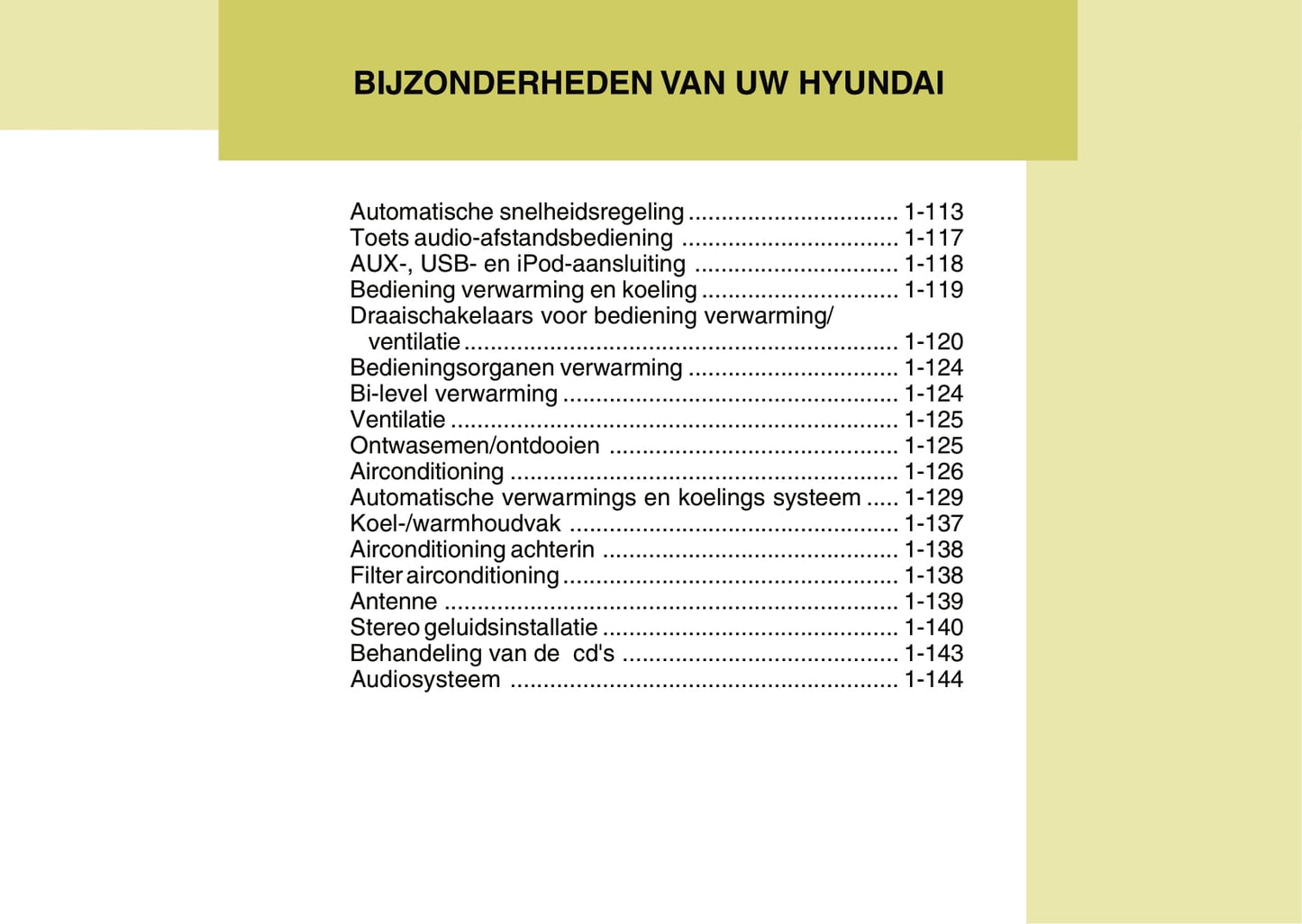 2008-2009 Hyundai Santa Fe Owner's Manual | Dutch