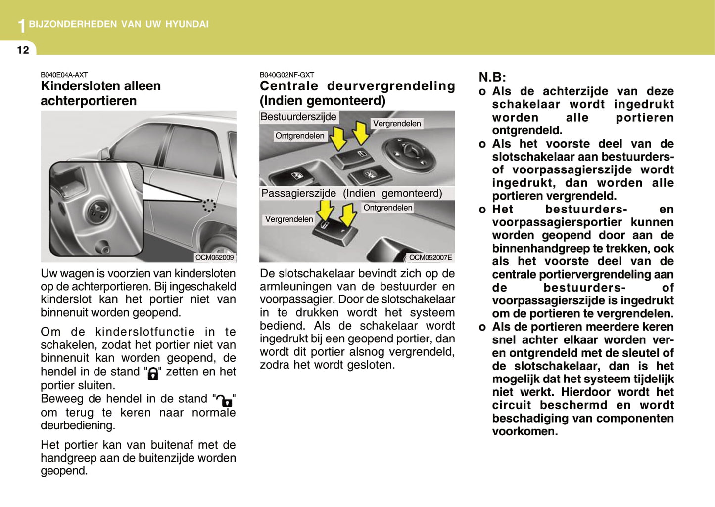 2008-2009 Hyundai Santa Fe Owner's Manual | Dutch