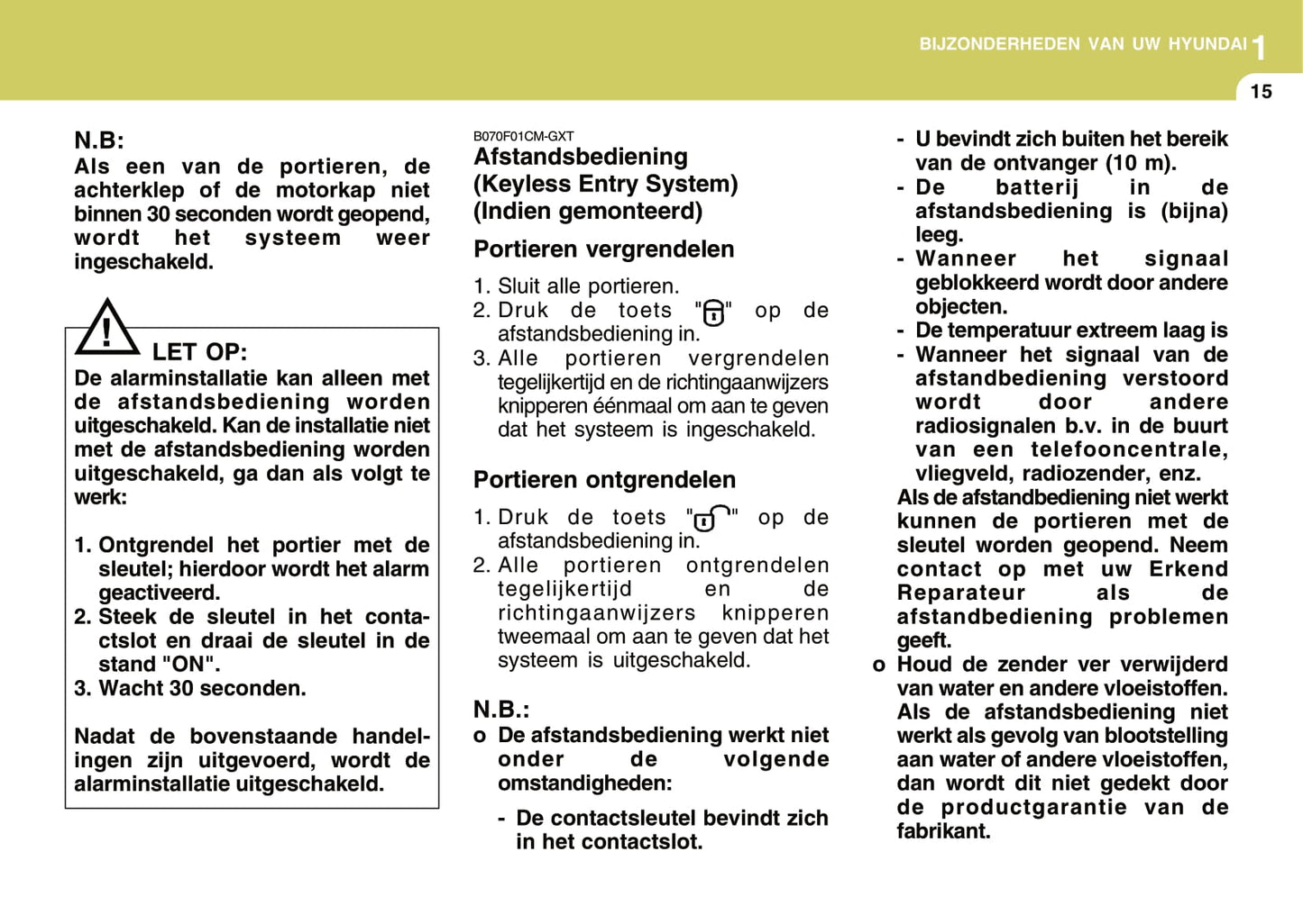 2008-2009 Hyundai Santa Fe Owner's Manual | Dutch