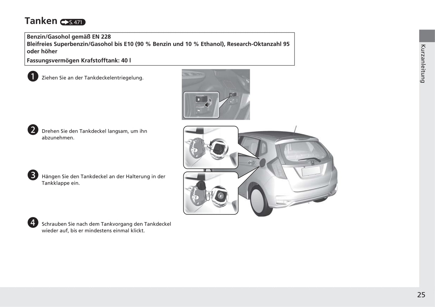 2019-2020 Honda Jazz Bedienungsanleitung | Deutsch