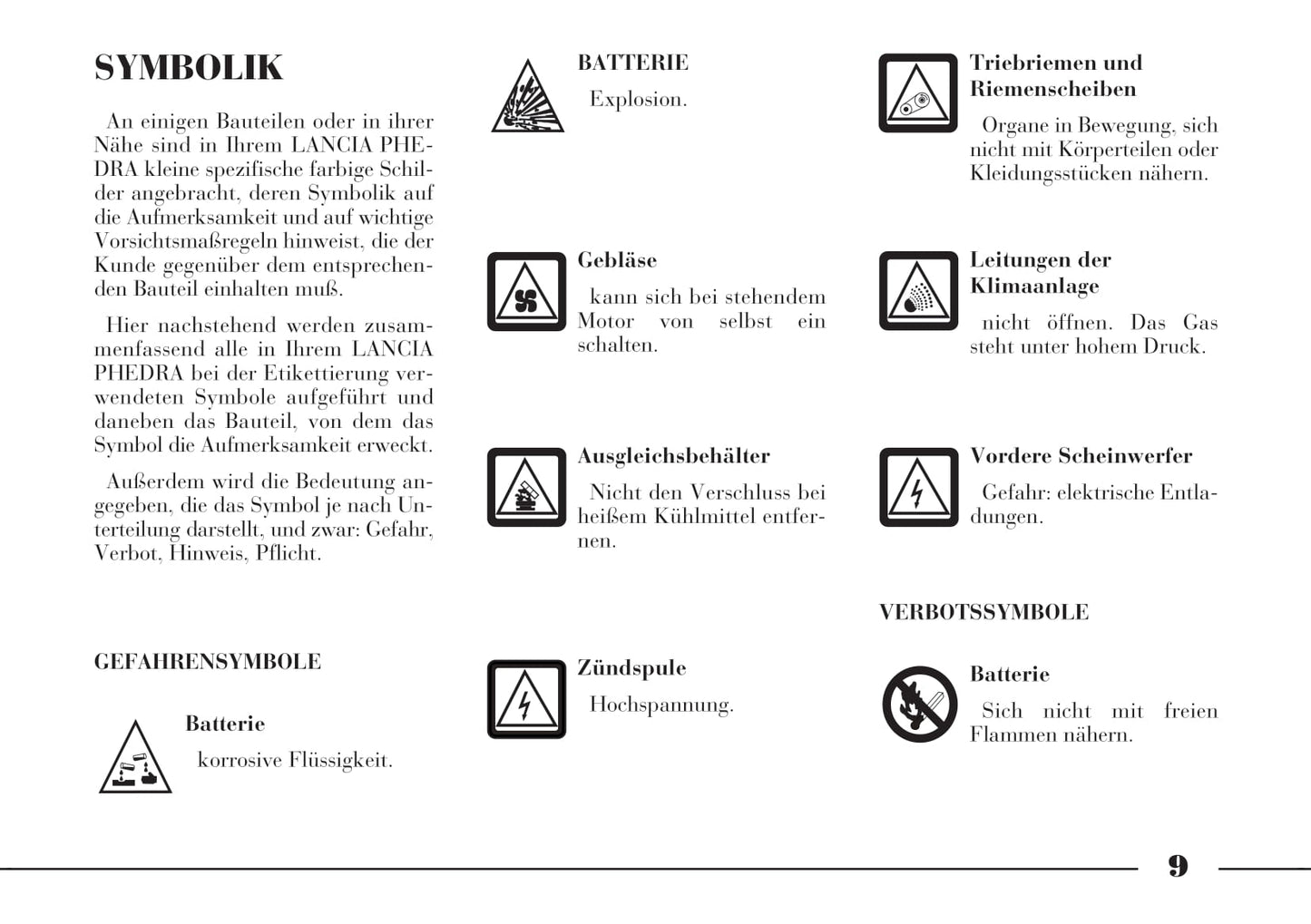2002-2008 Lanica Phedra Bedienungsanleitung | Deutsch