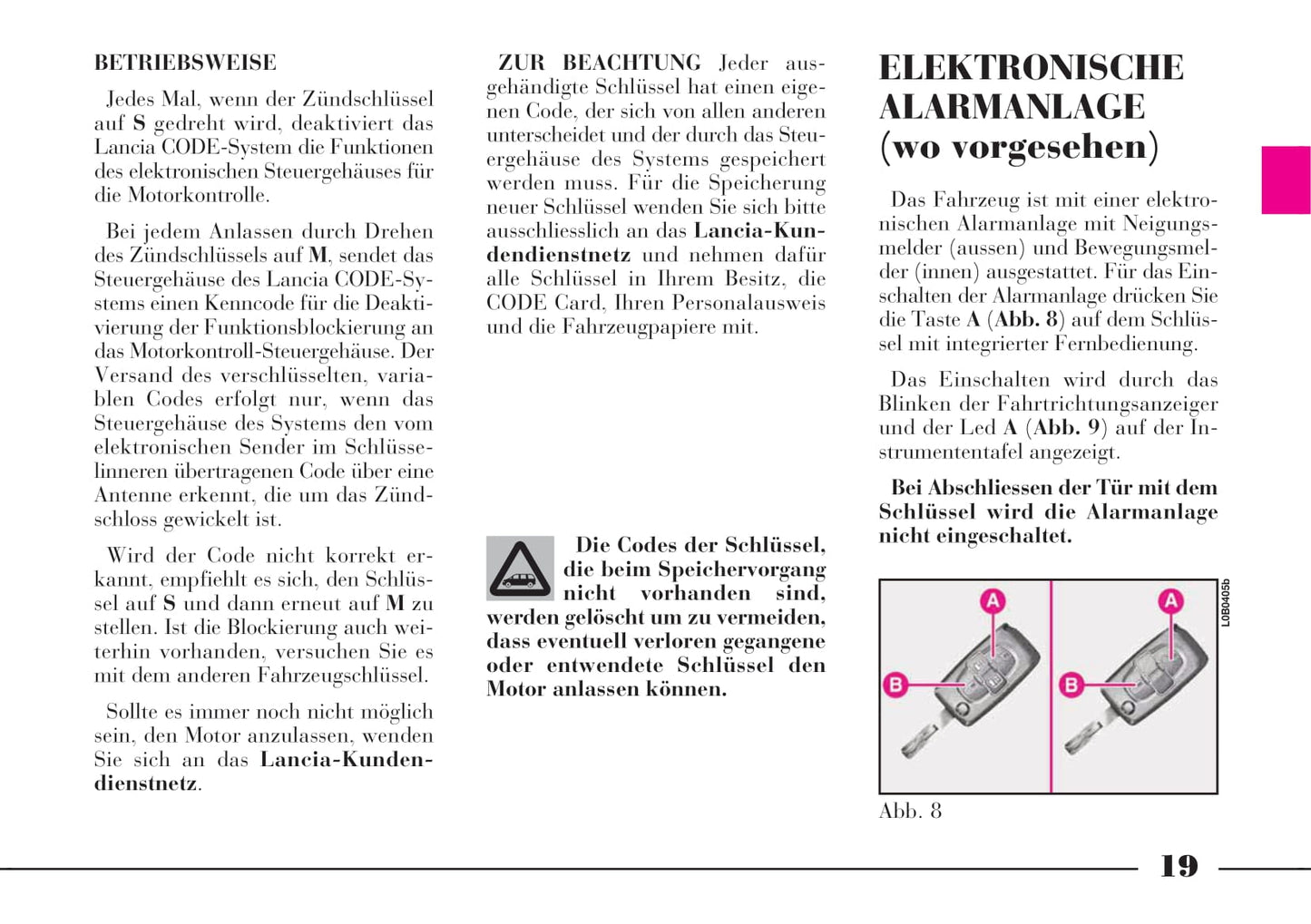 2002-2008 Lanica Phedra Bedienungsanleitung | Deutsch