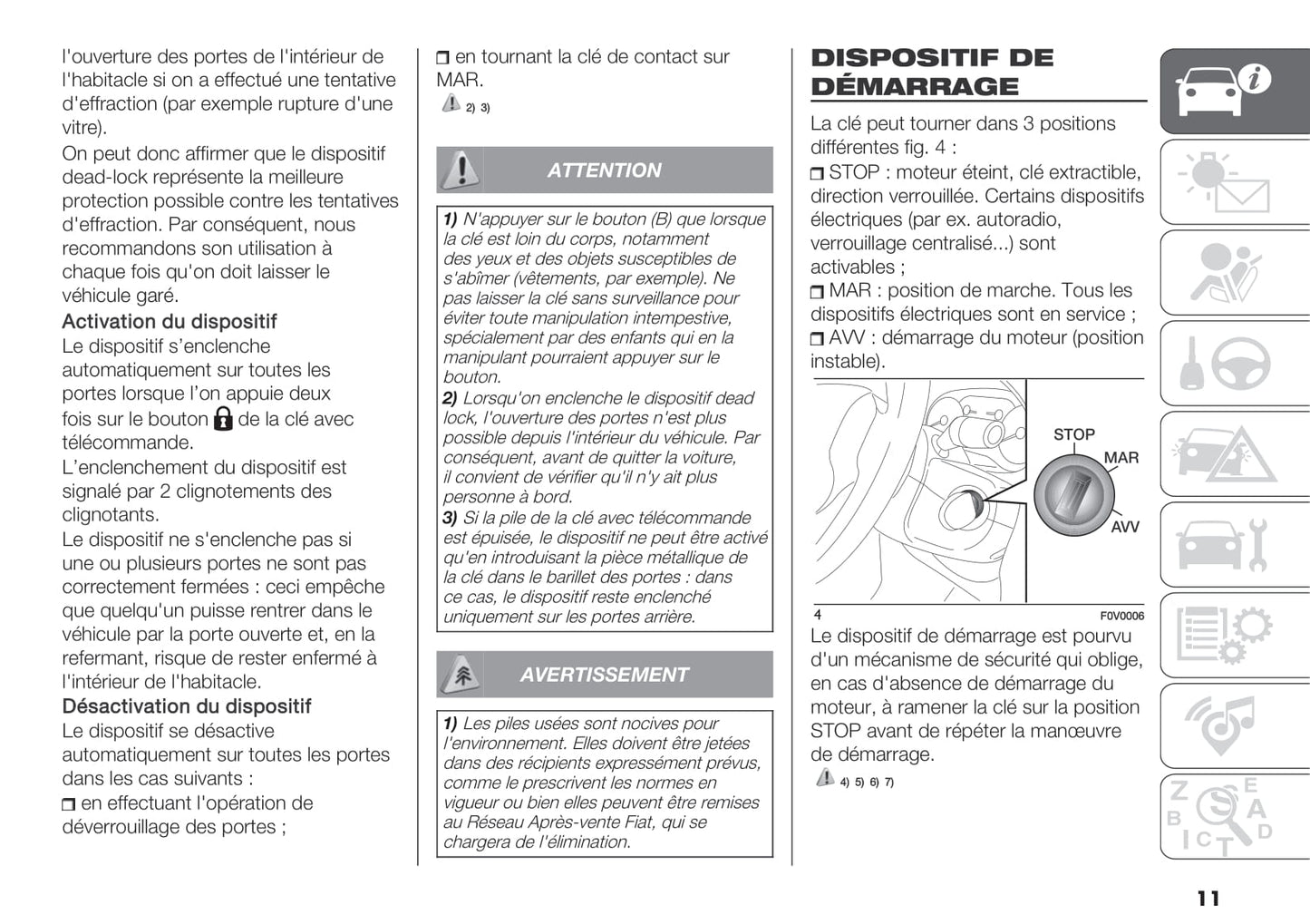 2015-2019 Fiat Nouvo Doblò Panorama Manuel du propriétaire | Français
