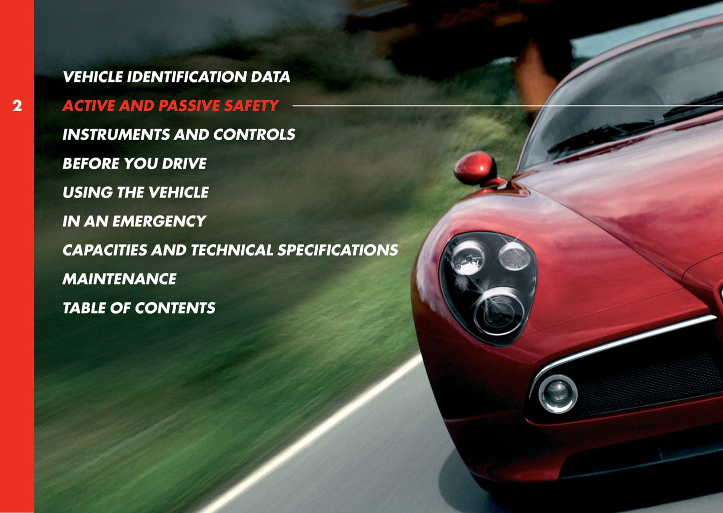2008 Alfa Romeo 8C Manuel du propriétaire | Anglais