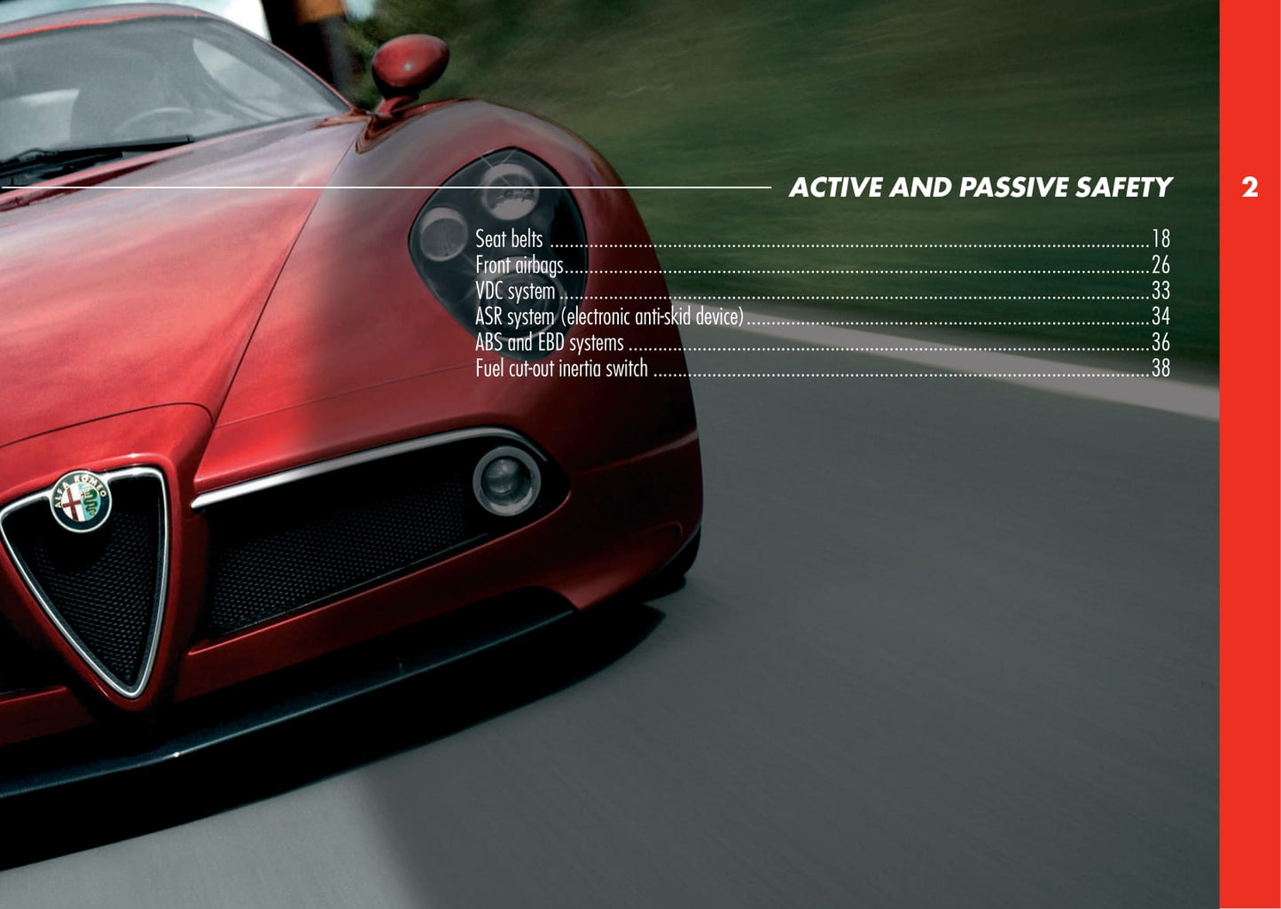 2008 Alfa Romeo 8C Manuel du propriétaire | Anglais