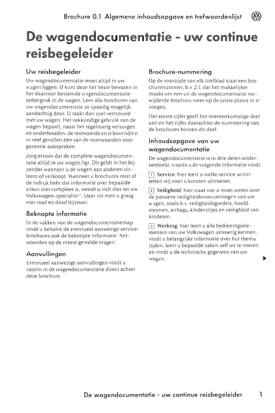 2005-2009 Volkswagen Polo Owner's Manual | Dutch