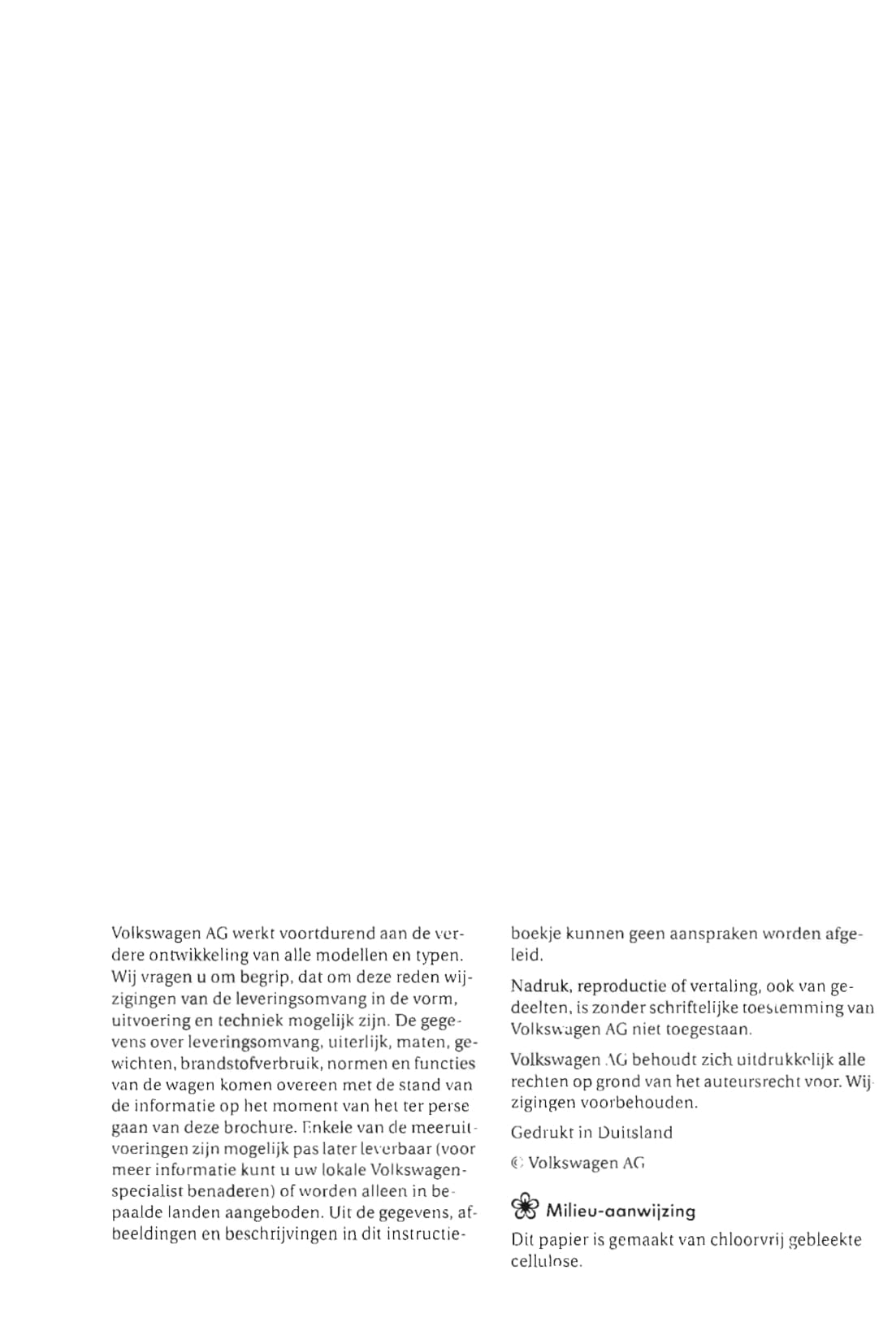 2005-2009 Volkswagen Polo Owner's Manual | Dutch