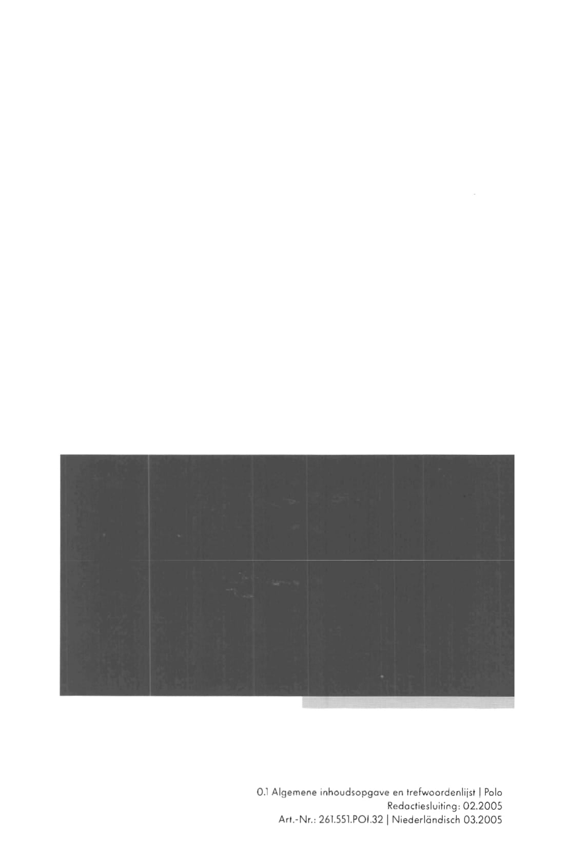 2005-2009 Volkswagen Polo Owner's Manual | Dutch