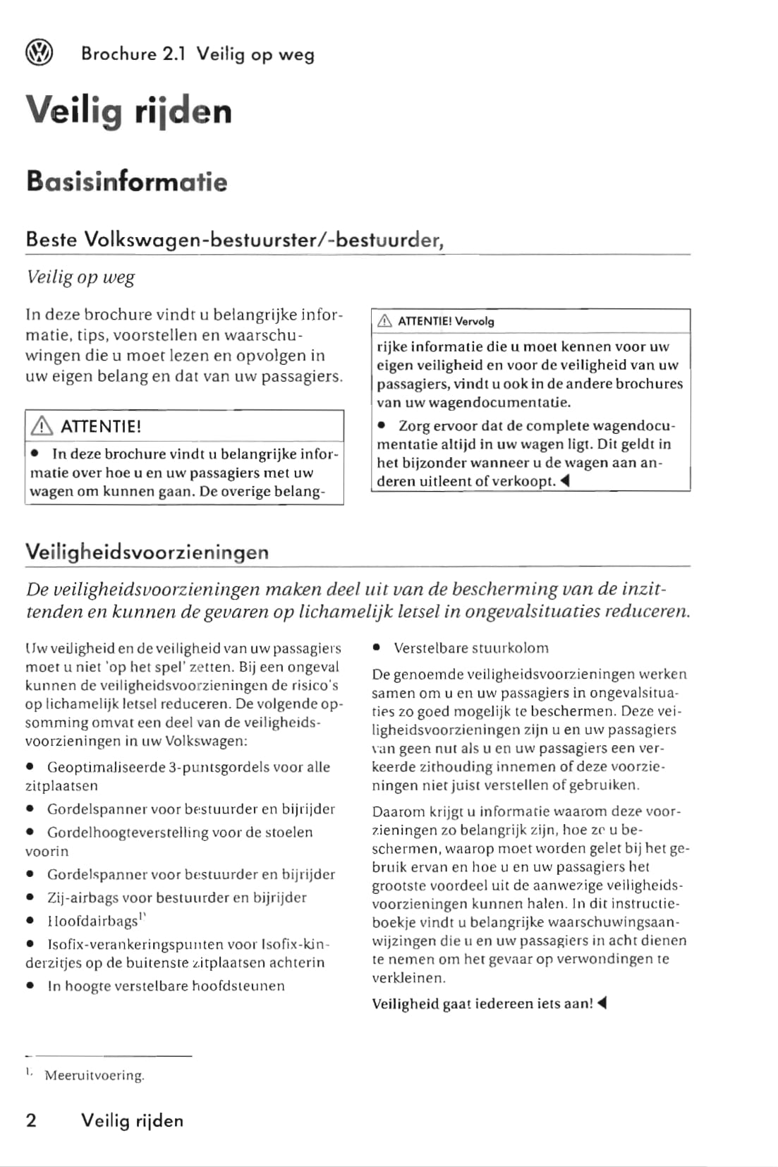 2005-2009 Volkswagen Polo Owner's Manual | Dutch