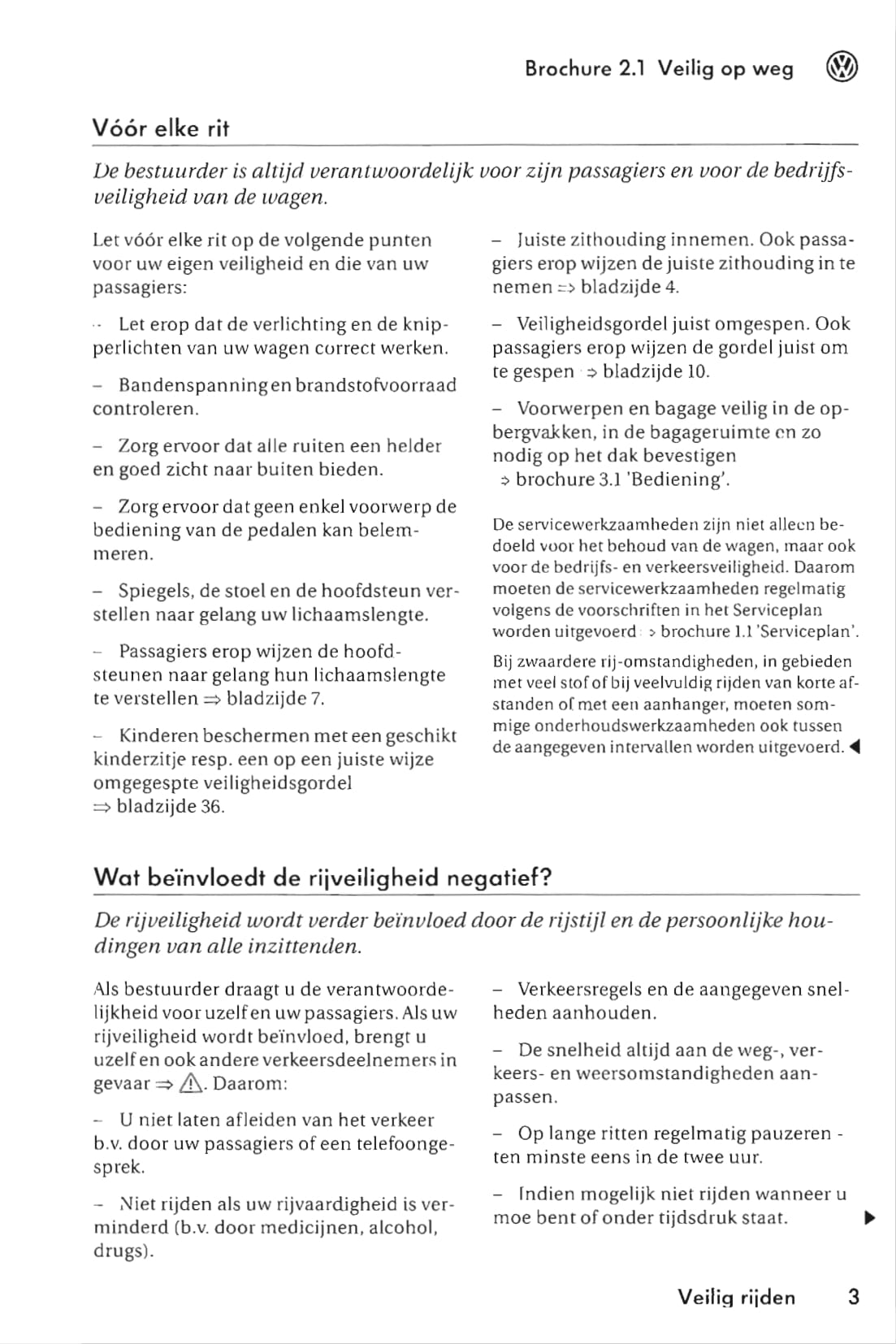 2005-2009 Volkswagen Polo Owner's Manual | Dutch