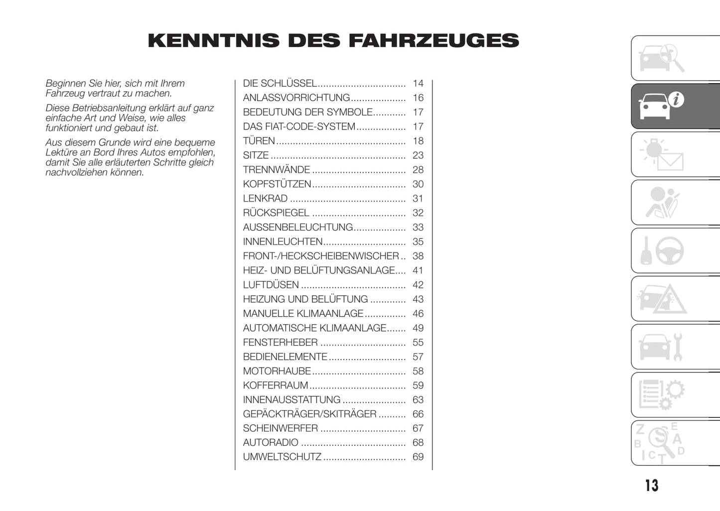 2015-2016 Fiat Doblò Manuel du propriétaire | Allemand