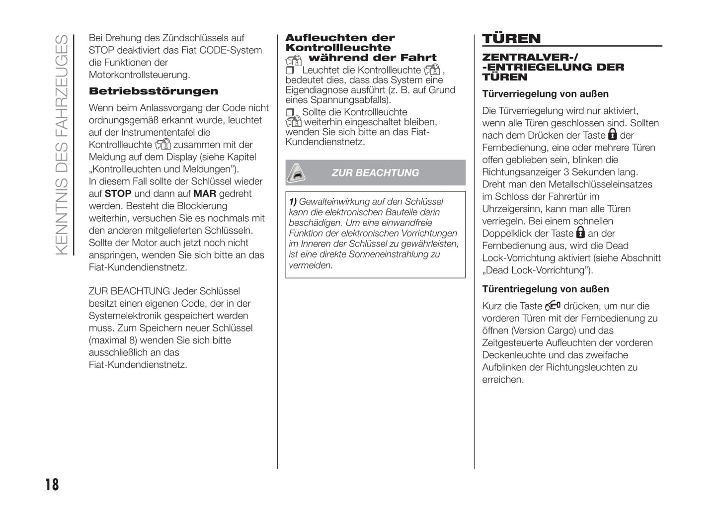 2015-2016 Fiat Doblò Manuel du propriétaire | Allemand