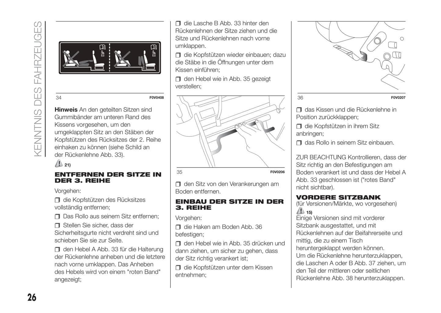 2015-2016 Fiat Doblò Manuel du propriétaire | Allemand