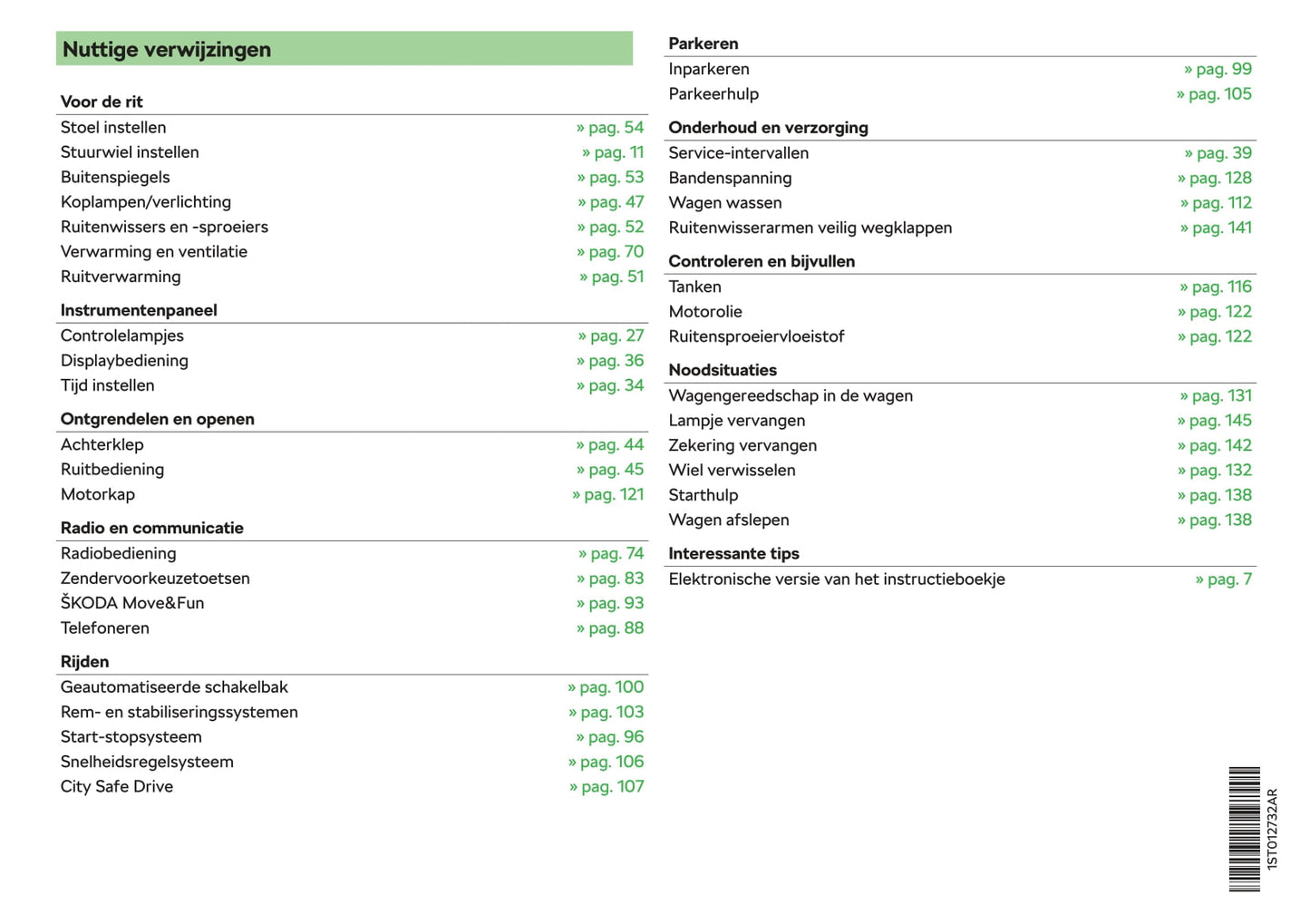 2018-2019 Skoda Citigo Gebruikershandleiding | Nederlands