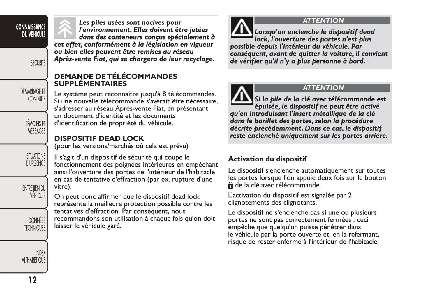 2008-2016 Fiat Fiorino Manuel du propriétaire | Français