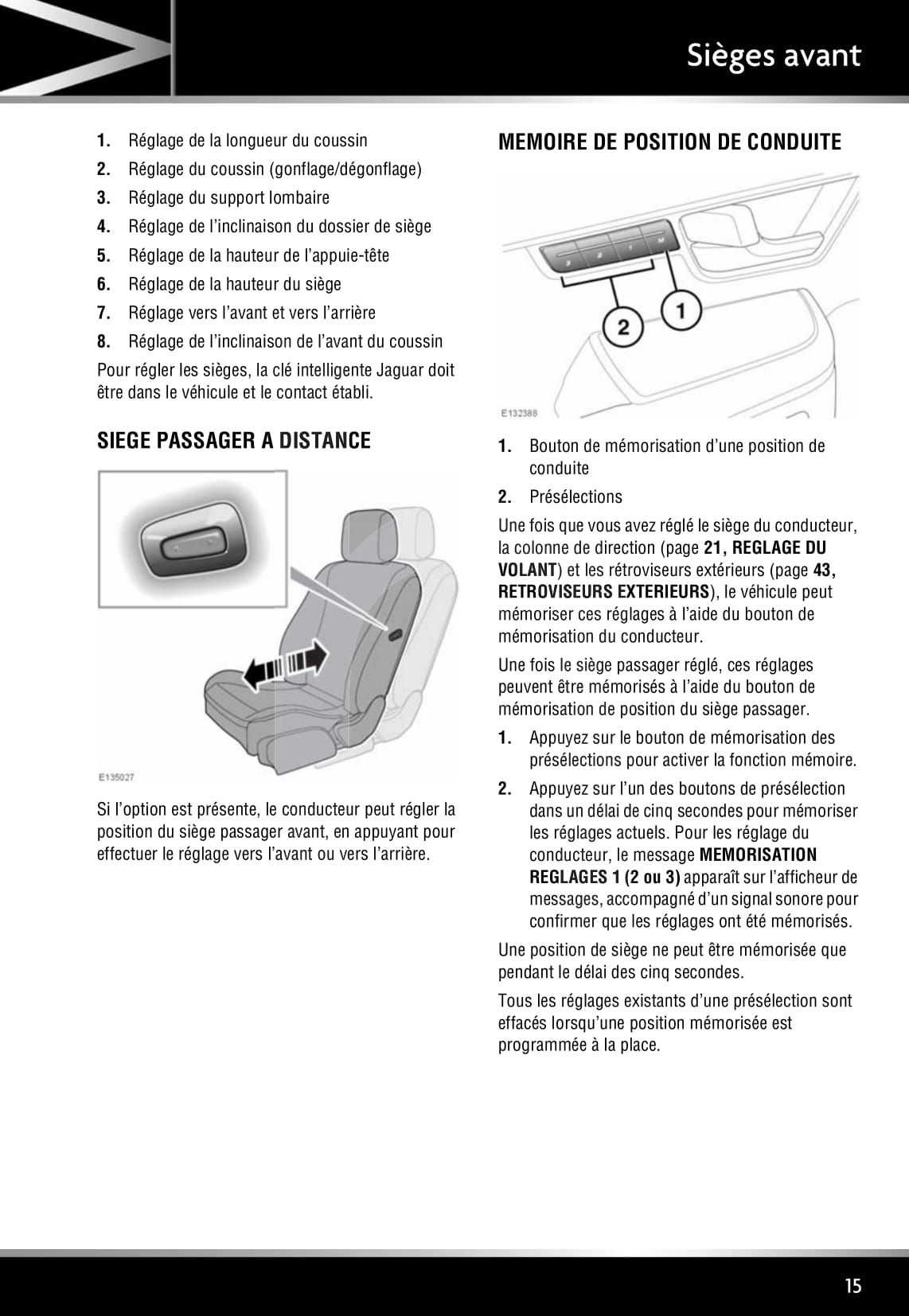 2009-2015 Jaguar XJ Manuel du propriétaire | Français