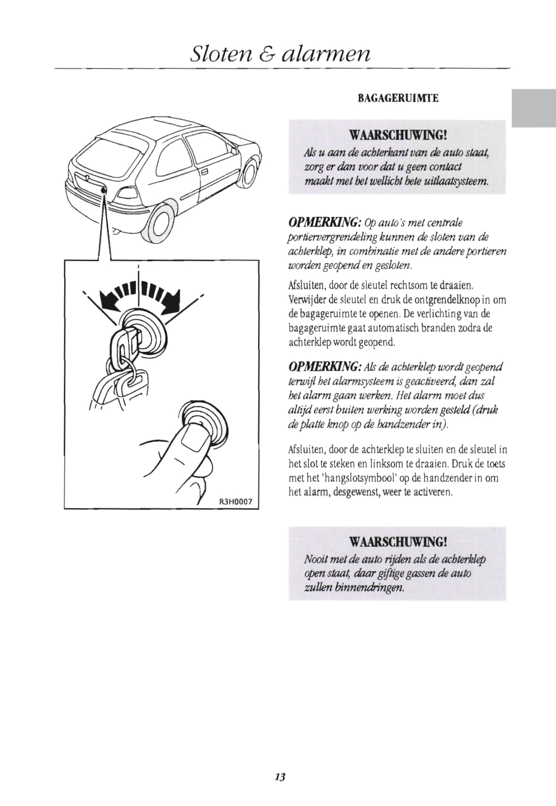 1996-1999 Rover 200 Serie Owner's Manual | Dutch