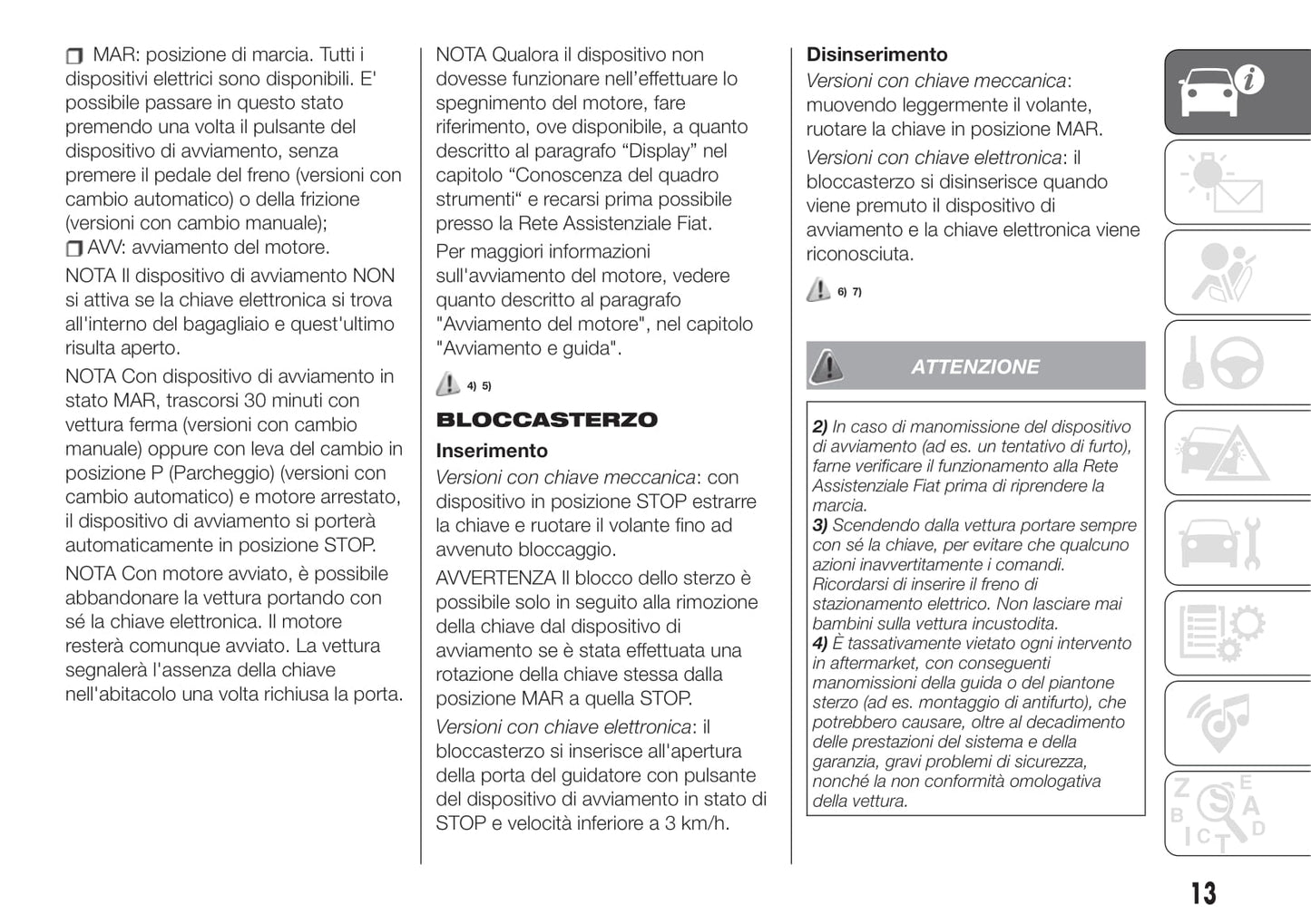 2018-2020 Fiat 500X Libertto Manuel du propriétaire | Italien