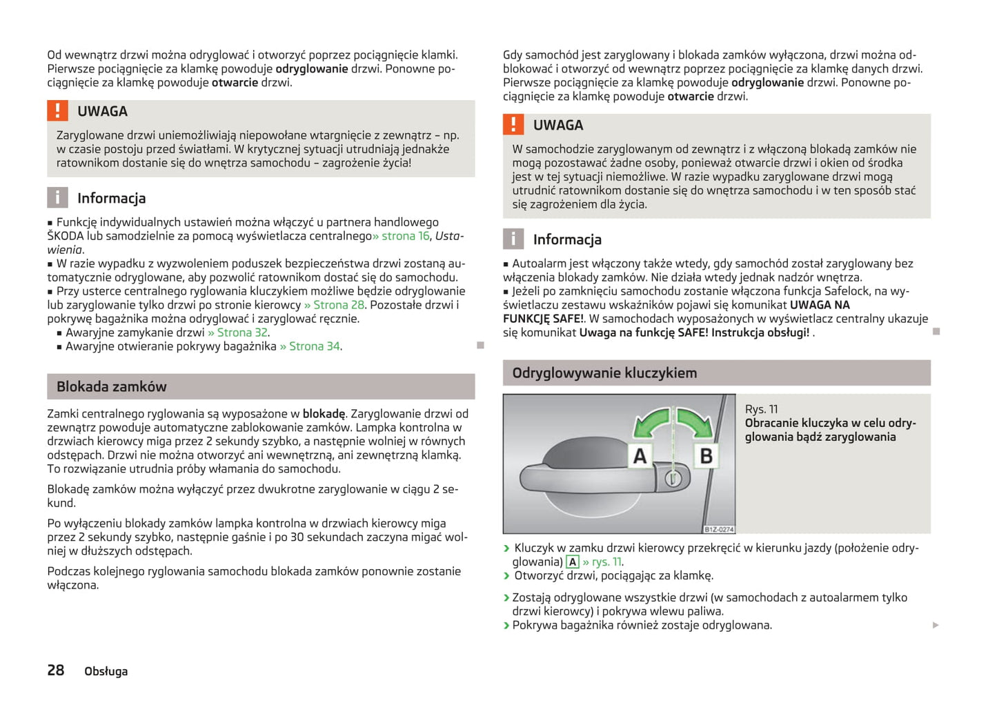 2009-2013 Skoda Octavia Manuel du propriétaire | Polonais