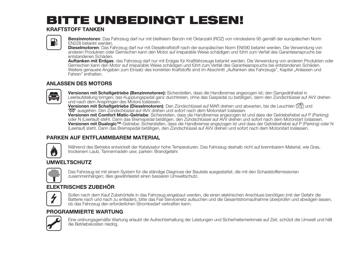 2018-2019 Fiat Doblò Owner's Manual | German
