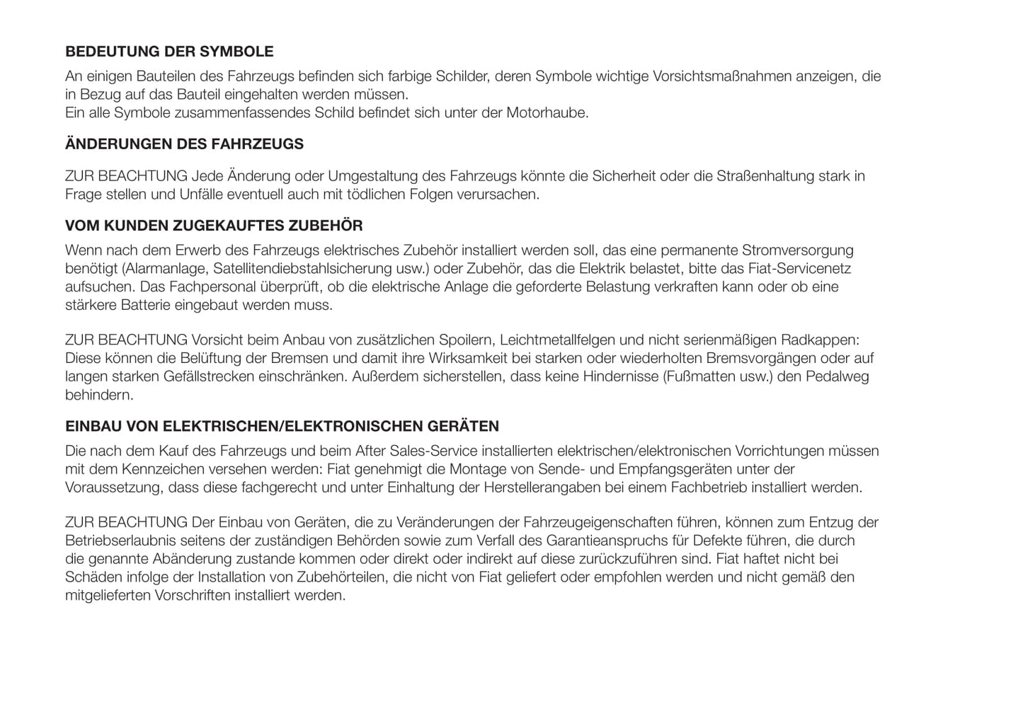 2018-2019 Fiat Doblò Owner's Manual | German