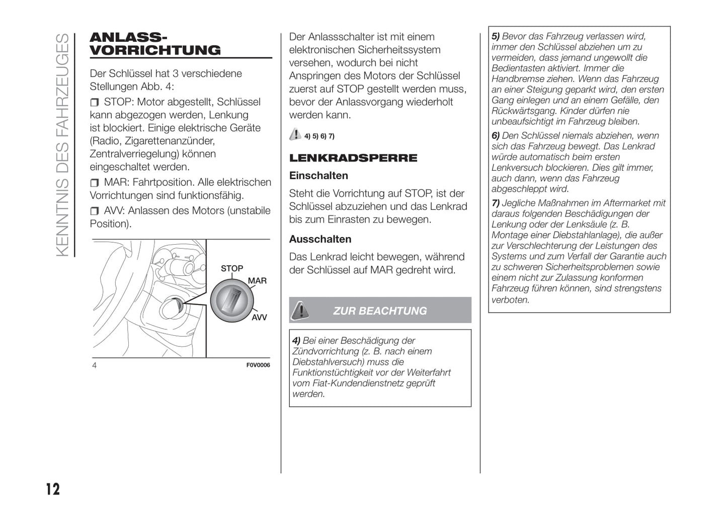 2018-2019 Fiat Doblò Owner's Manual | German