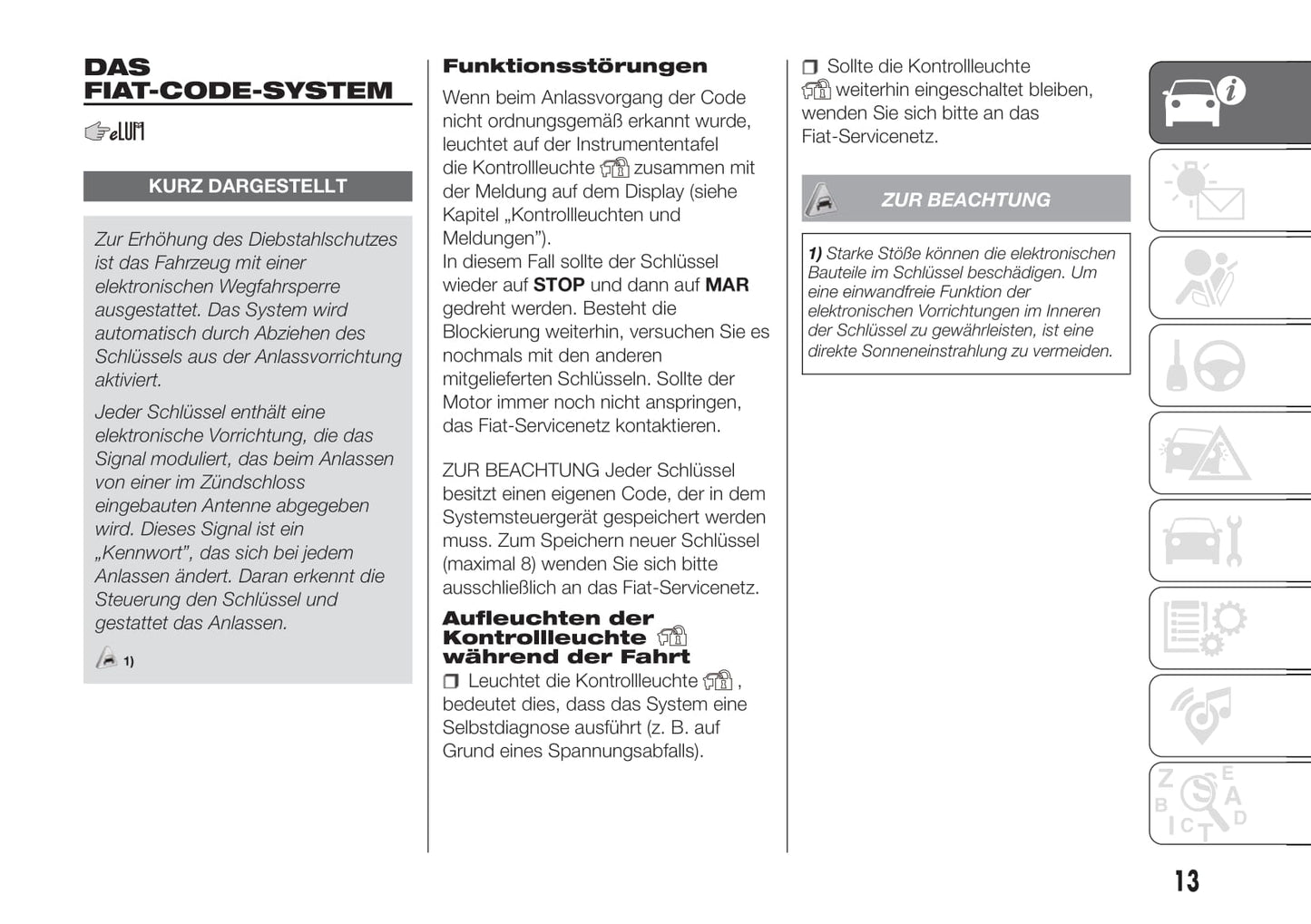 2018-2019 Fiat Doblò Owner's Manual | German