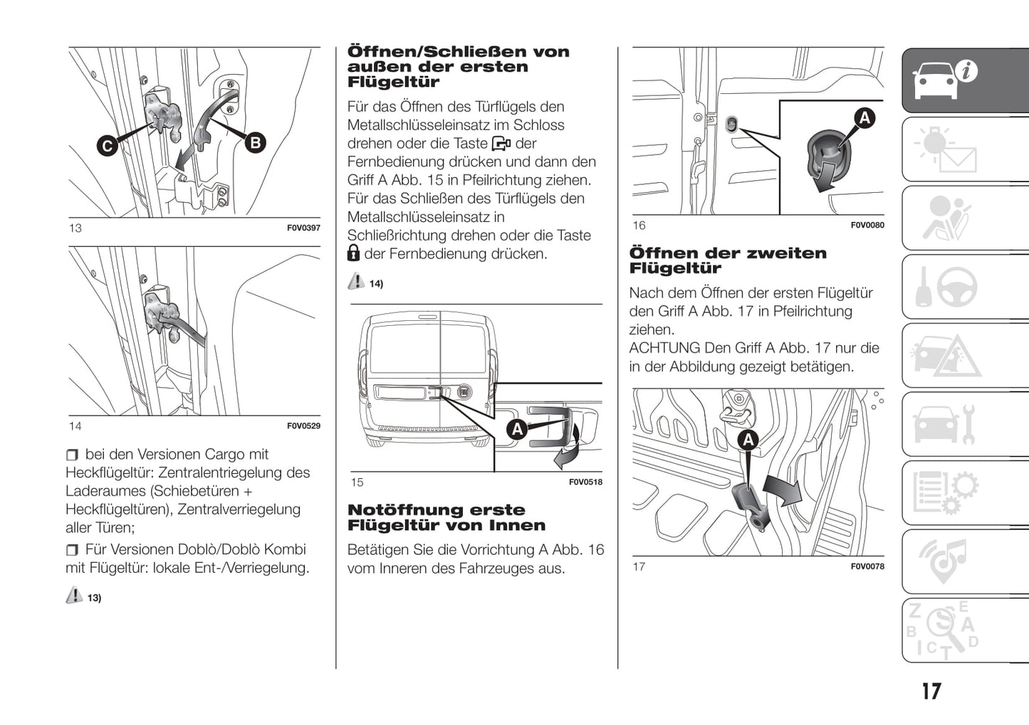 2018-2019 Fiat Doblò Owner's Manual | German