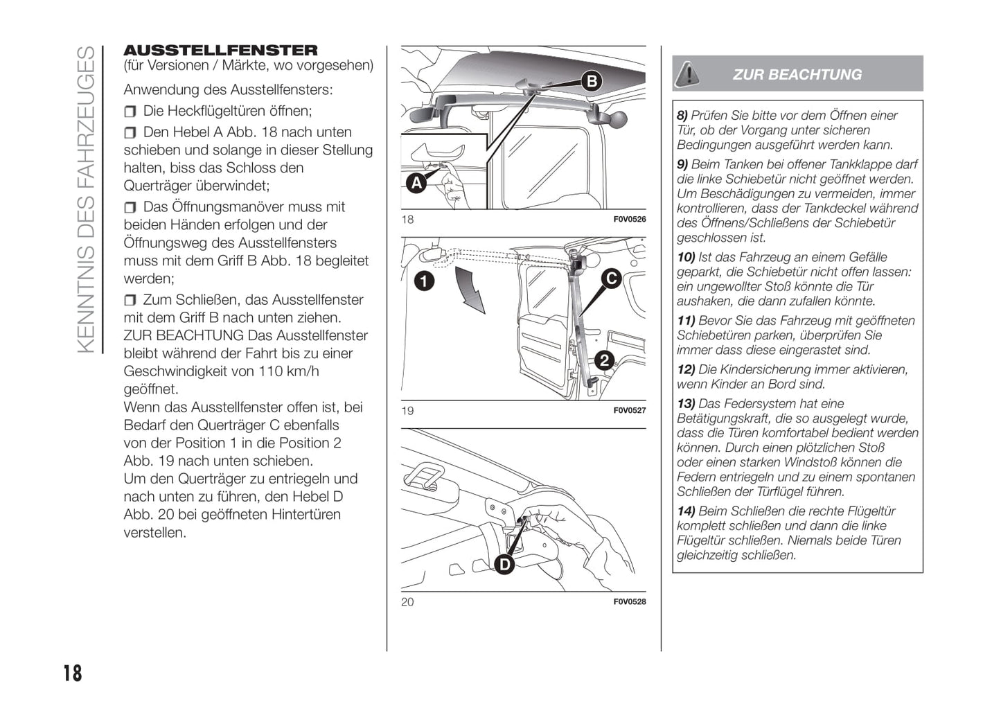 2018-2019 Fiat Doblò Owner's Manual | German
