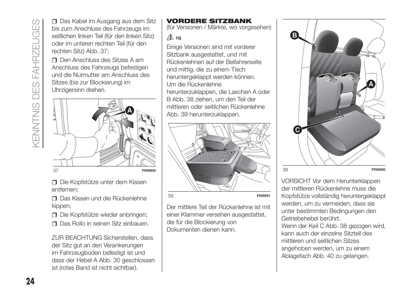 2018-2019 Fiat Doblò Owner's Manual | German