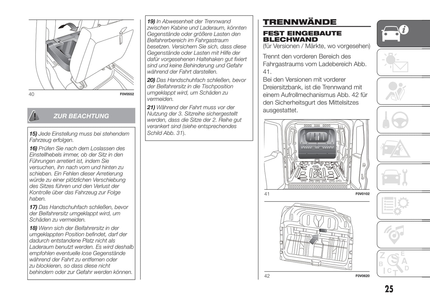 2018-2019 Fiat Doblò Owner's Manual | German