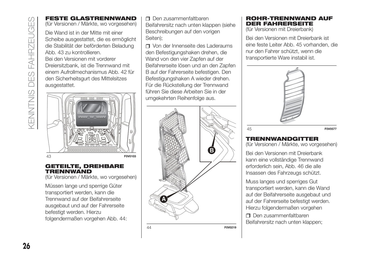 2018-2019 Fiat Doblò Owner's Manual | German