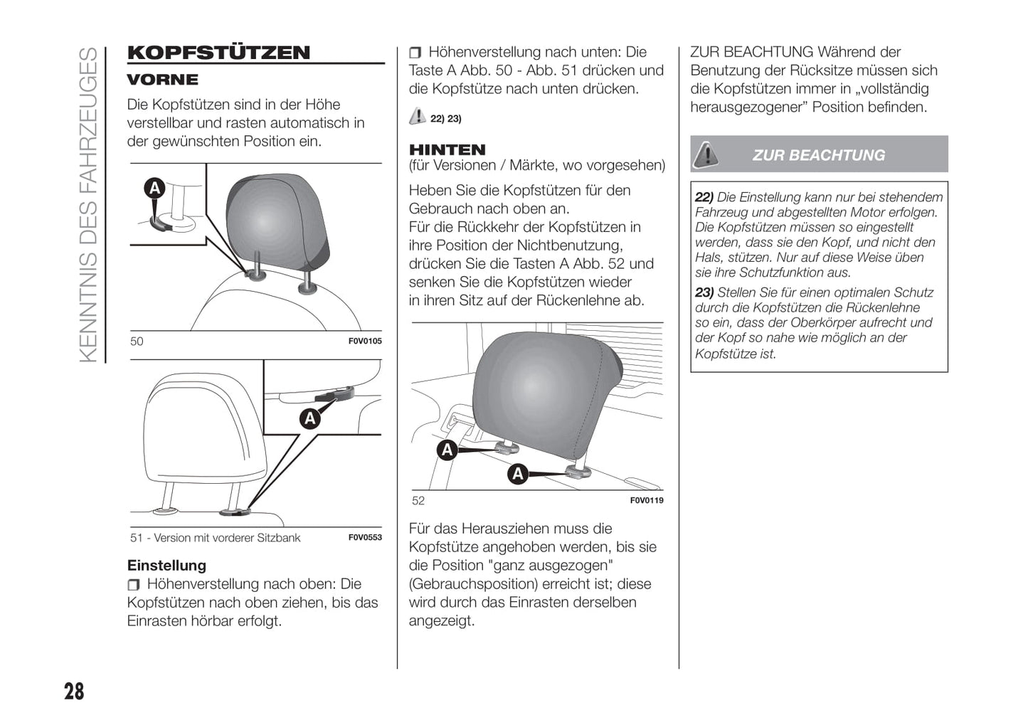 2018-2019 Fiat Doblò Owner's Manual | German