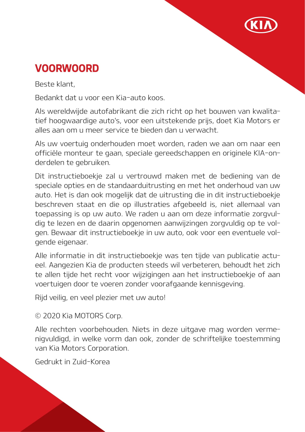 2020-2021 Kia Picanto Bedienungsanleitung | Niederländisch