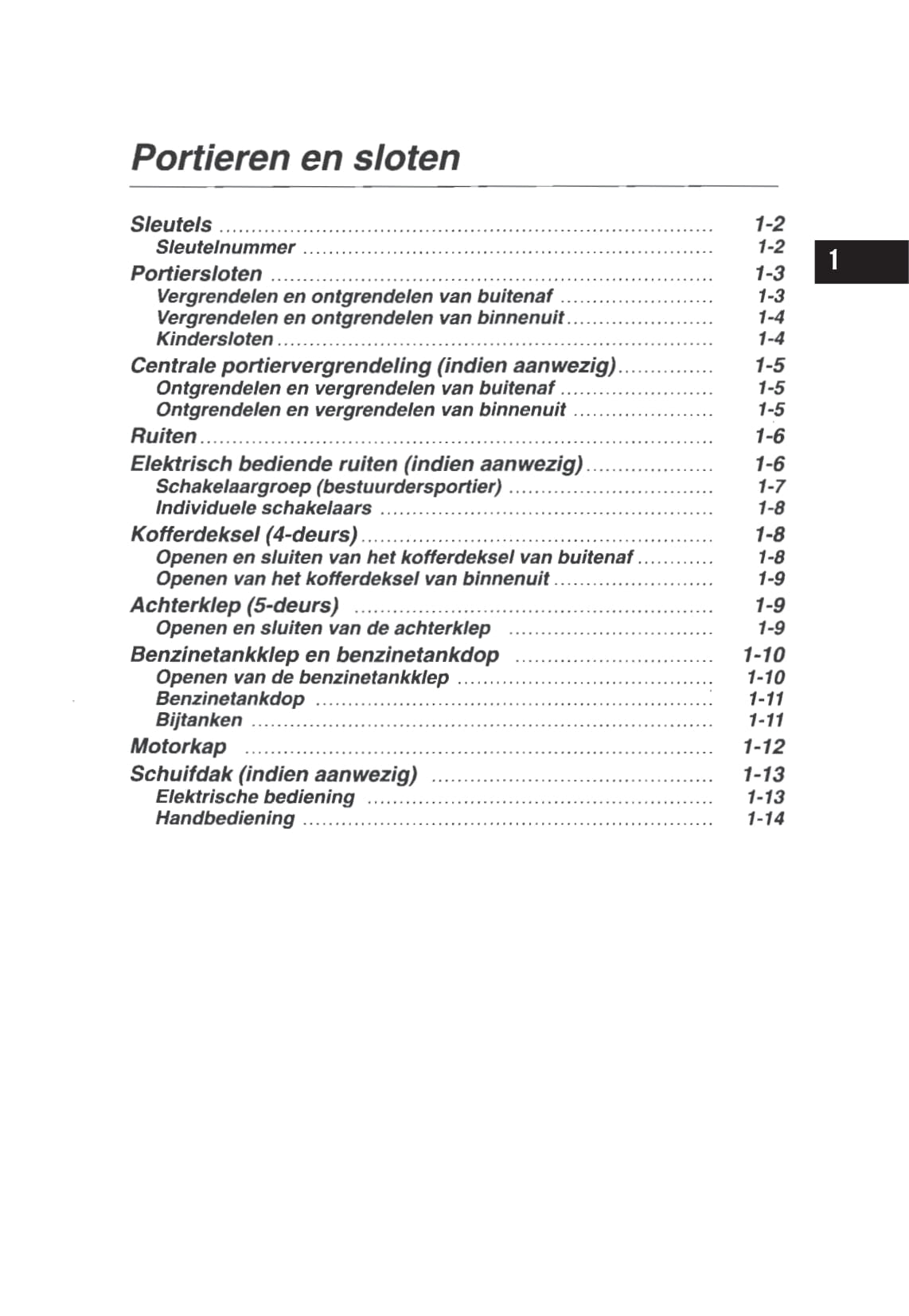 1993-1998 Subaru Impreza Manuel du propriétaire | Néerlandais