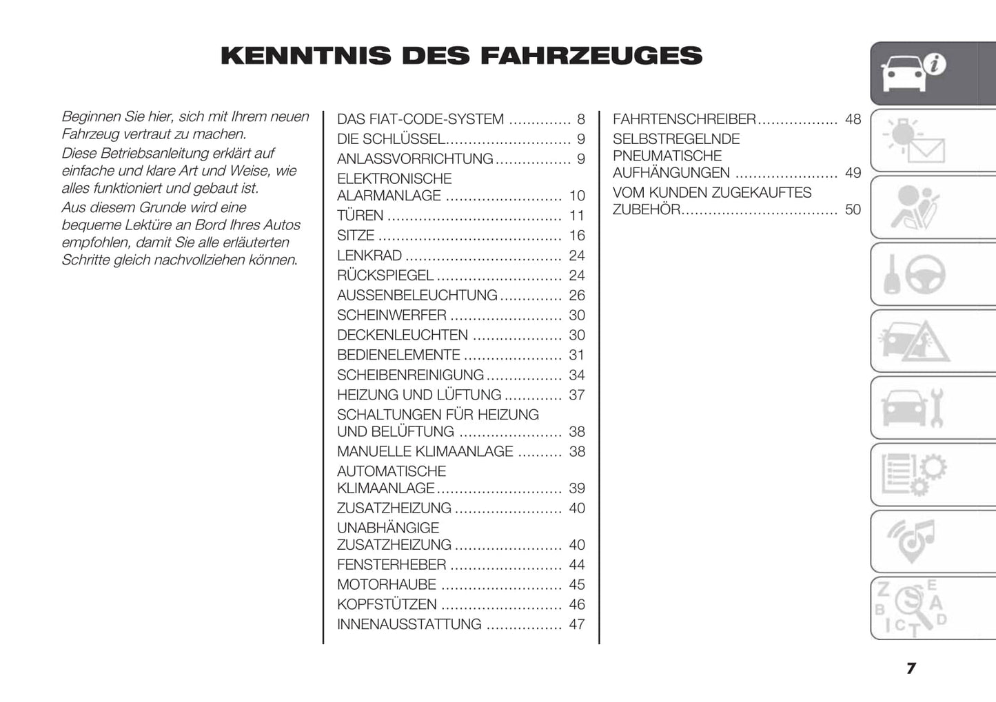 2018-2019 Fiat Nuovo Ducato Manuel du propriétaire | Allemand