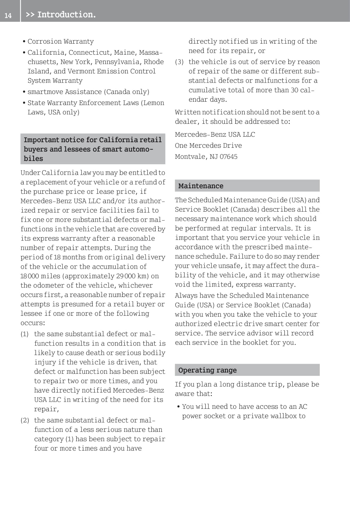 2012-2015 Smart Fortwo Owner's Manual | English