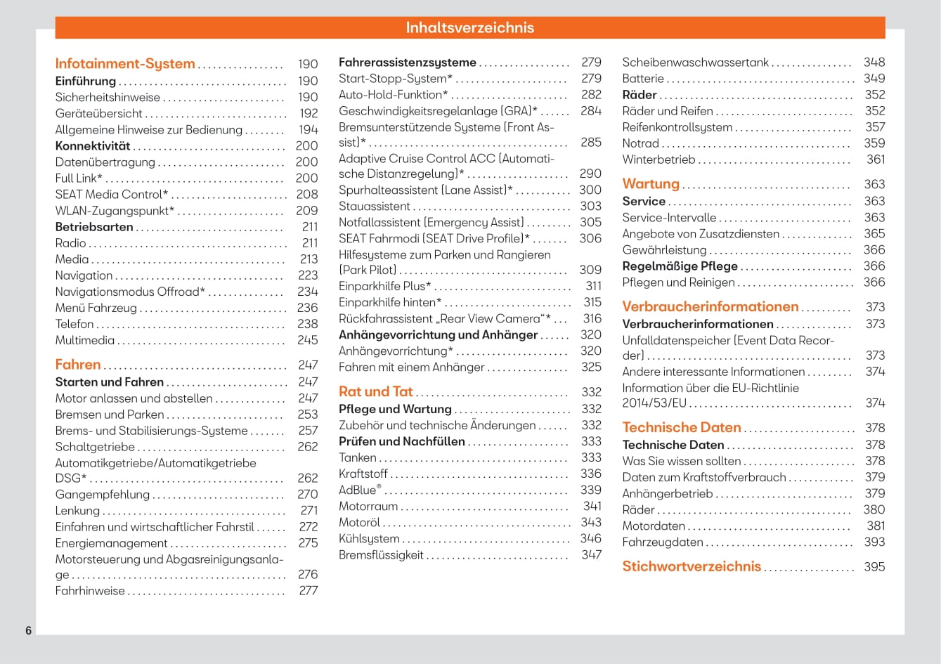 2018-2019 Seat Leon Owner's Manual | German