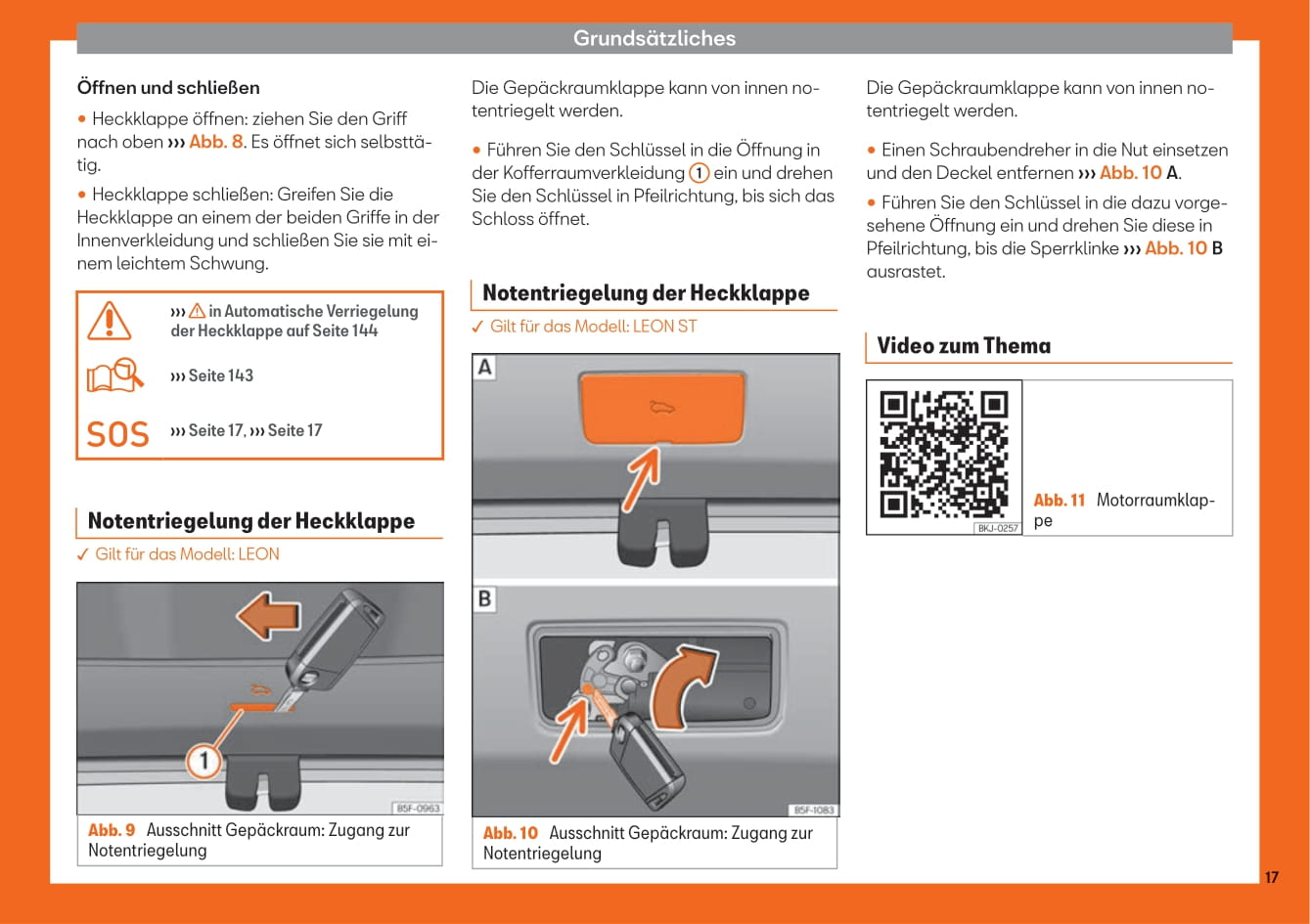 2018-2019 Seat Leon Owner's Manual | German
