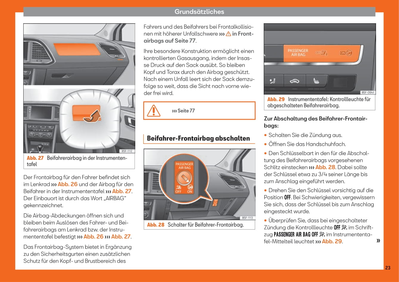 2018-2019 Seat Leon Owner's Manual | German