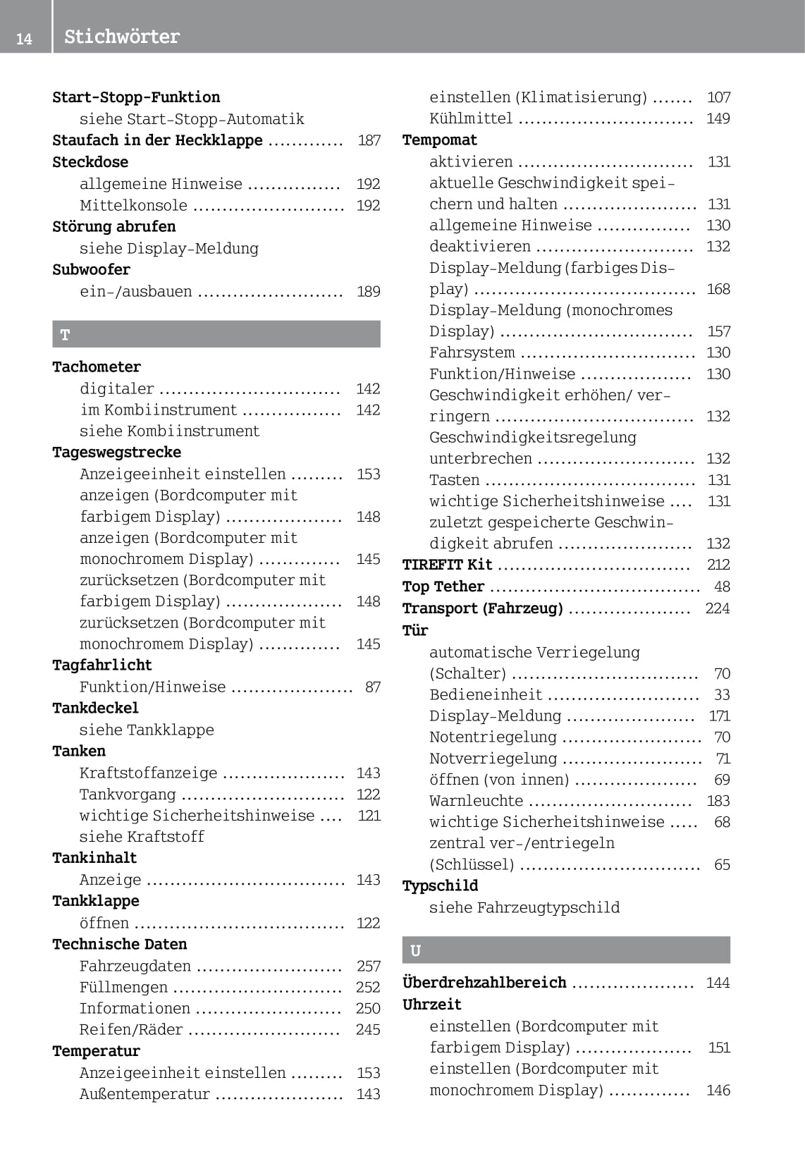 2014-2016 Smart Fortwo Owner's Manual | German